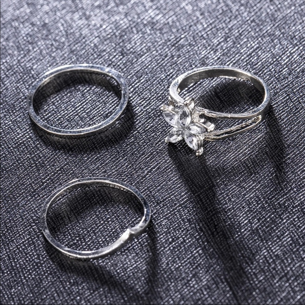 Foot Ring Crystal Bohemian 3 Rings  Set - Picture 2 of 6